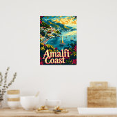 Amalfi-Küste Vintage Poster (Küche)