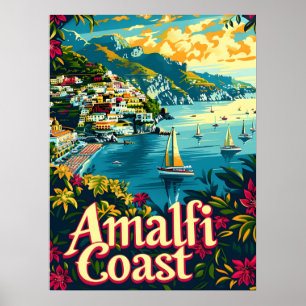 Amalfi-Küste Vintage Poster