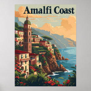 Amalfi-Küste Vintage Poster