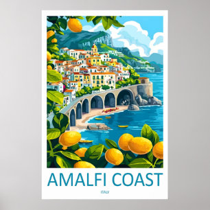 Amalfi-Küste Vintage-Reiseposter Ski National Poster