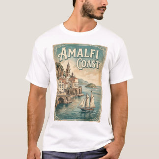 Amalfi-Küste Vintage T-Shirt – Italien Reiseplakat