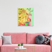 Amalfi Küste von Italien Canvas Print von Künstler Leinwanddruck (Insitu (Wohnzimmer))