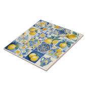 Amalfi Küste Wasserfarbe Mittelmeerlemon Fliese (Seite)