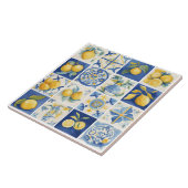 Amalfi Küste Wasserfarbe Mittelmeerlemon Fliese (Seite)