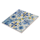 Amalfi Küste Wasserfarbe Mittelmeerlemon Fliese (Seite)