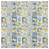 Amalfi Küste Wasserfarbe Mittelmeerlemon Stoff (Muster)