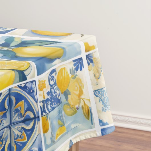 Amalfi Küste Wasserfarbe Mittelmeerlemon Tischdecke (Beispiel)