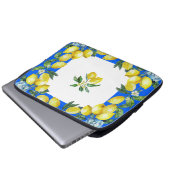 Amalfi Küste Zitronen Ozean Blau Laptopschutzhülle (Vorne Knopf)