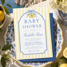 Amalfi-Küsten Blaues Schleifen-Limonen-Baby-Party