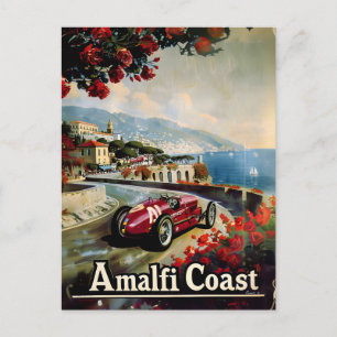 Amalfi-Küsten-Oldtimer-Rennwagen Postkarte