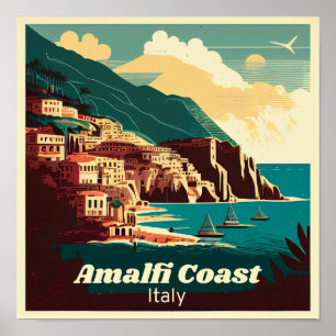Amalfi-Küsten-Platz Vintage Poster