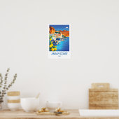 Amalfi-Küsten-Reiseposter Poster (Küche)
