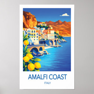 Amalfi-Küsten-Reiseposter Poster