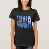 Amalfi-Küsten-Typografie-moderner FotoWatercolor T-Shirt (Vorderseite)