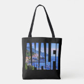 Amalfi-Küsten-Typografie-moderner FotoWatercolor Tasche (Rückseite)