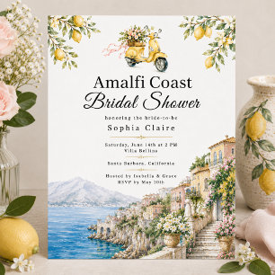Amalfi-Küsten-Zitrone Italienischer Brautjungferna Einladung
