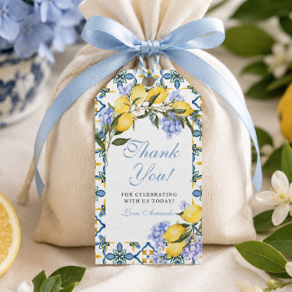 Amalfi-Küsten-Zitronen-Italienische-Hochzeitsdusch Geschenkanhänger