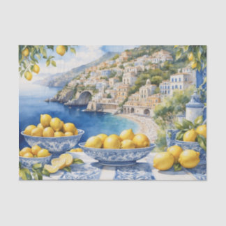 Amalfi-Küsten-Zitronen Mittelmeerblick Seidenpapier