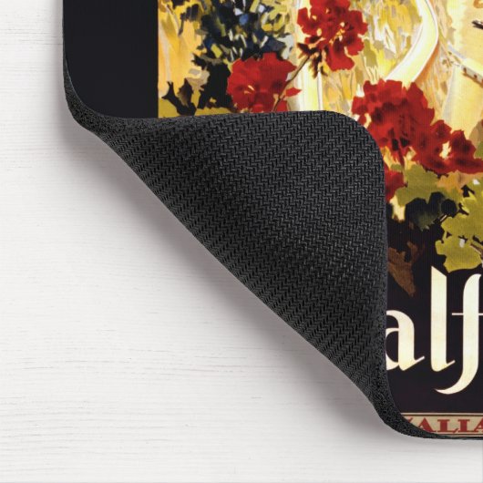 Amalfi-Küstenlinien-italienisches Reise-Plakat Mousepad (Ecke)