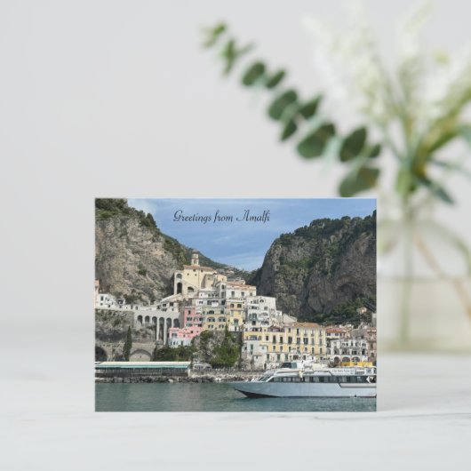 Amalfi Küstenstadt Italien Postkarte (Stehend Vorderseite)