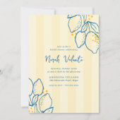 Amalfi Lemon All-in-One Handwritten Bridal Shower Einladung (Vorderseite)