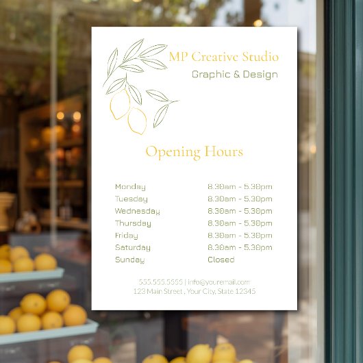 Amalfi Lemon Chic Fensteraufkleber