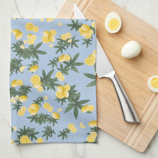 Amalfi Lemon Drehung Vibes 1 Geschirrtuch (Viertel Falte)