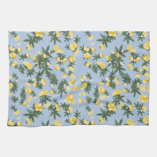 Amalfi Lemon Drehung Vibes 1 Geschirrtuch (Horizontal)