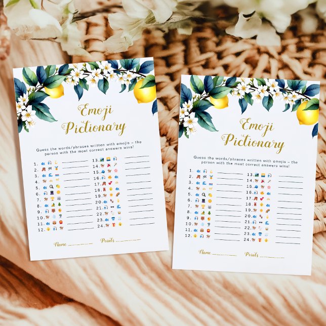 Amalfi Lemon Emoji Pictionary Game | Ciao Baby  (Von Creator hochgeladen)