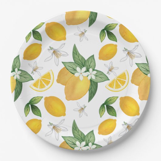 Amalfi Lemon Papierplatte Pappteller (Vorderseite)
