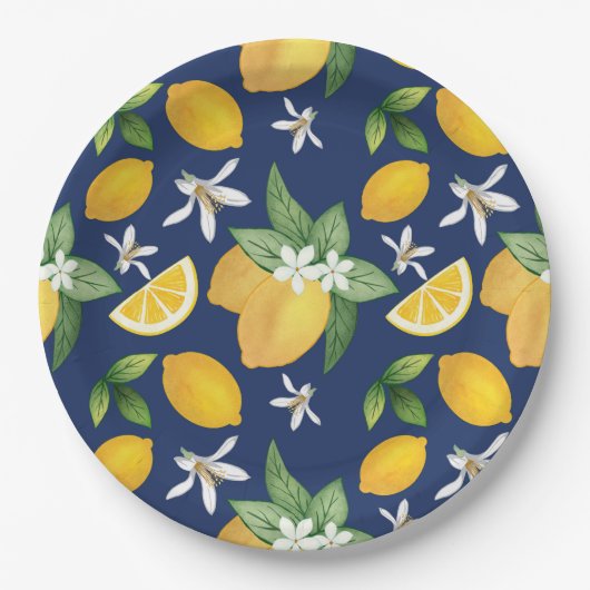 Amalfi Lemon Papierplatte Pappteller (Vorderseite)