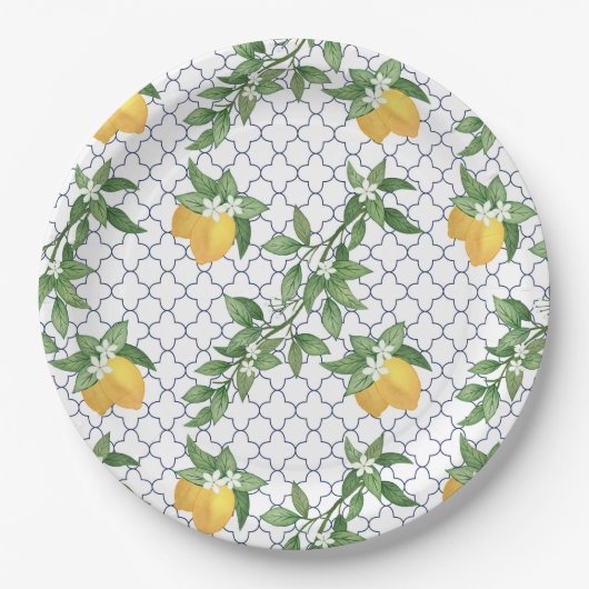 Amalfi Lemon Papierplatte Pappteller (Vorderseite)