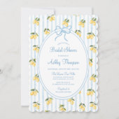 Amalfi Lemon und Bow Brautparty Einladung (Vorderseite)