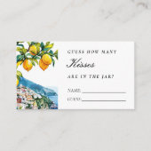 Amalfi Lemon Wie viele Kisses Brautparty Begleitkarte (Vorderseite)