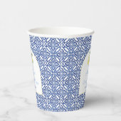 Amalfi Lemons Arch Shape Blue Tiles Brautparty Pappbecher (Rechts)