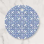 Amalfi Lemons Blue Tile Baby oder Polterabend Geschenkanhänger (Rückseite)