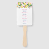 Amalfi Lemons Blue Tiles Milestone Geburtstagsmenü Fächer (Vorderseite)