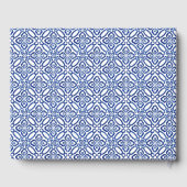 Amalfi Lemons Mediterranean Blue Tiles Wedding Gästebuch (Rückseite)
