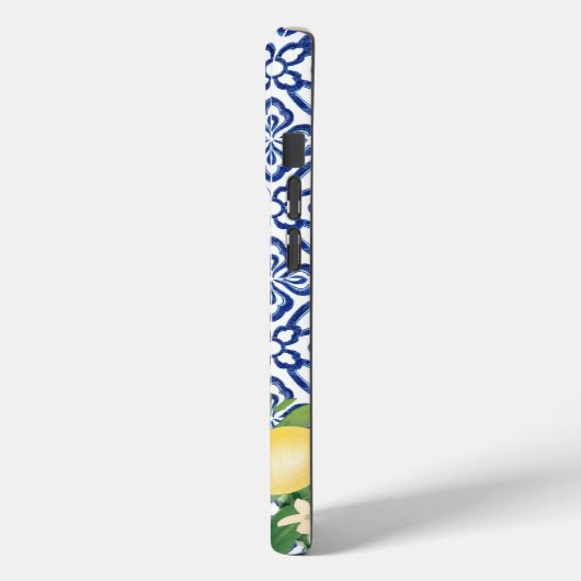 Amalfi Lemons Monogram Blue White Case-Mate iPhone Hülle (Rückseite / Links)