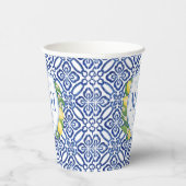 Amalfi Lemons Polterabend Paare Monogramm Pappbecher (Rechts)