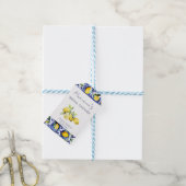 Amalfi Majolica blue tiles lemons bridal shower Geschenkanhänger (Mit Garn)