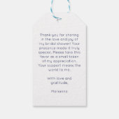 Amalfi Majolica blue tiles lemons bridal shower Geschenkanhänger (Rückseite)