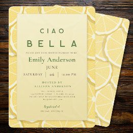 Amalfi Minimal Hochzeitsdusche | Ciao Bella Einlad Einladung