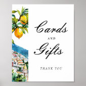 Amalfi Positano Karten Gift Brautparty-Zeichen Poster (Vorne)