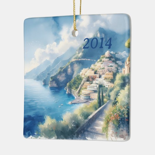 Amalfi Positano Romantisches Geschenk zum Jubiläum Keramikornament (Links)