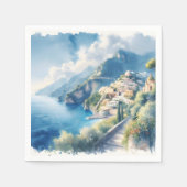 Amalfi Positano Romantisches Geschenk zum Jubiläum Serviette (Vorderseite)
