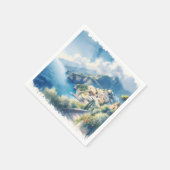 Amalfi Positano Romantisches Geschenk zum Jubiläum Serviette (Ecke)