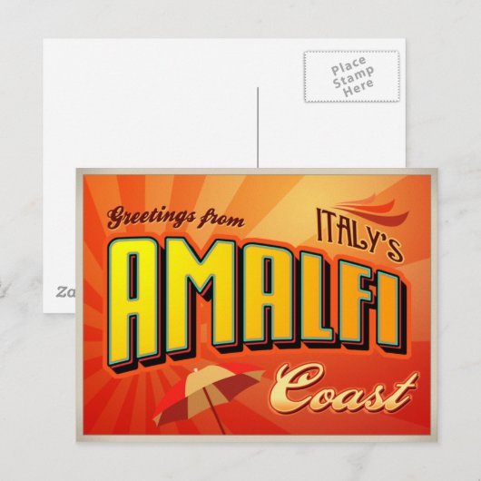 AMALFI POSTKARTE (Vorne/Hinten)