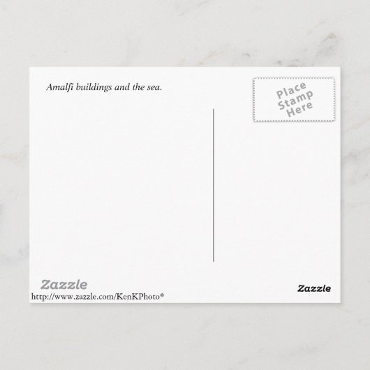 Amalfi Postkarte (Rückseite)