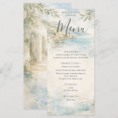 Amalfi Reverie — Mediterranean Coast Wedding Menu Menükarte (Vorne/Hinten)
